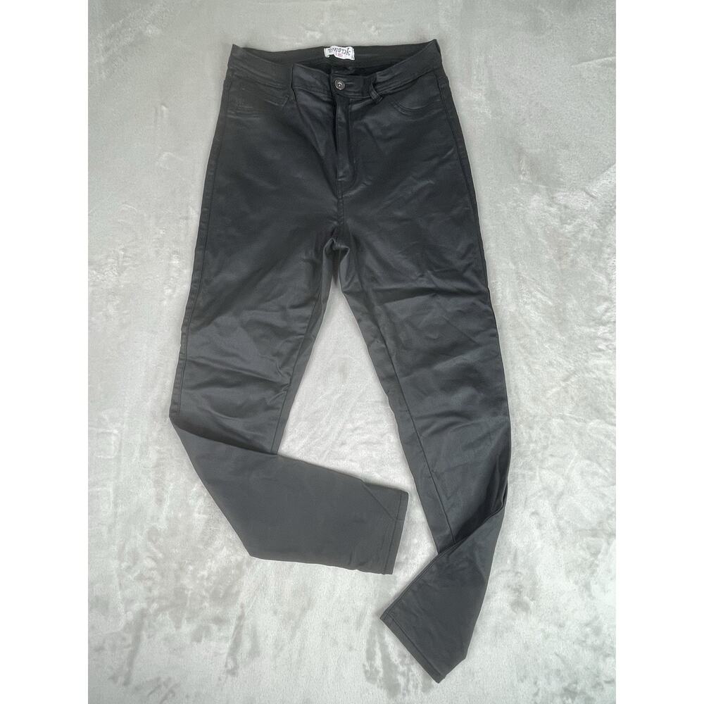 Swank A Posh Women’s Coated Black Pants Size large